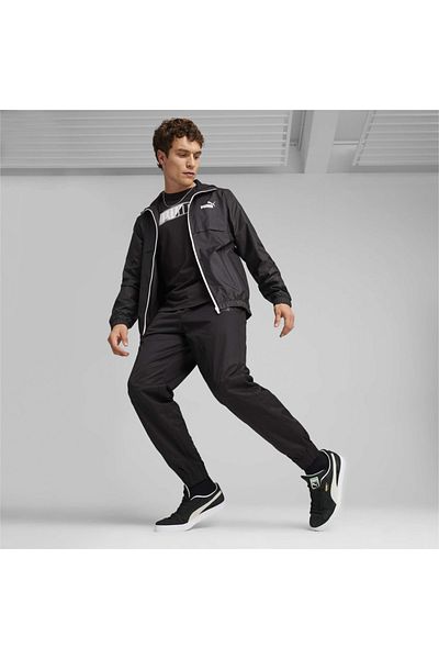 Puma Essentials Solid Ανδρικό Μαύρο Αντιανεμικό με κουκούλα