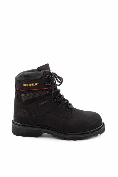 Caterpillar Μαύρες δερμάτινες ανδρικές μπότες & μποτάκια Cat1111136301