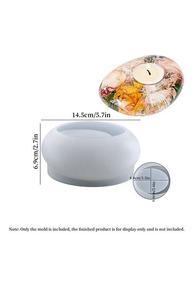 Choice Style-4 Home Diy Epoxy Resin Candlestick Silicone Mold 3d Flower Potted Ornament Mold Round Oval Can