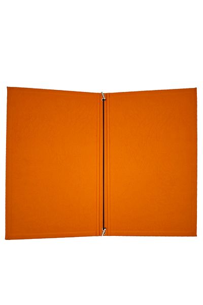 ankara menü Patterned Thermo Leather Menu - 30X18 cm - Brown / Orange / White Color Options