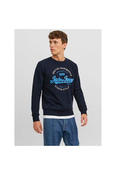 Jack & Jones Jack&Jones Mikk Men's Navy Blue Round Neck Sweatshirt