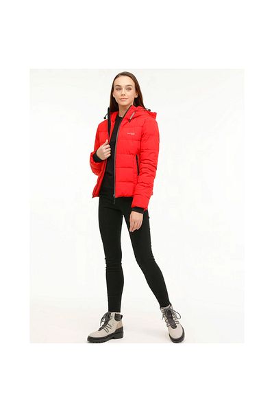 lumberjack Apreski Women's Red Hooded Coat