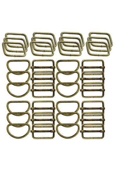 Choice16 For 38mm Webbing Antique Brass 36Pcs/Pack Metal Belt Buckle Hardware...