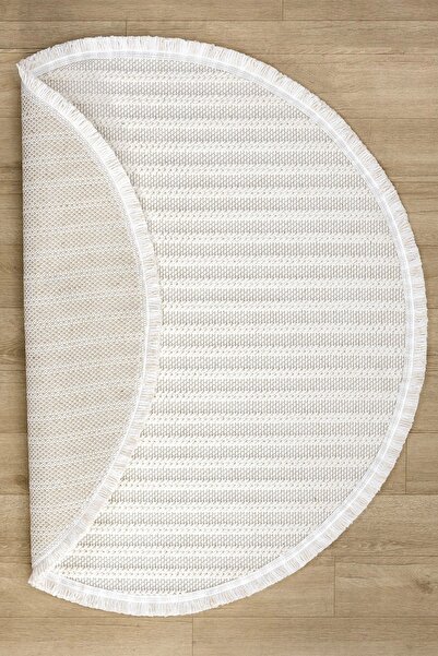 Eliz Home Beyaz Yumuşak Dokulu Daire Halı Kilim Salon Mutfak Koridor Yolluk D...