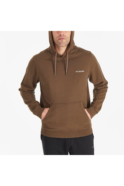 Columbia Basic Sm Logo Men's Brown Hooded Sweatshirt