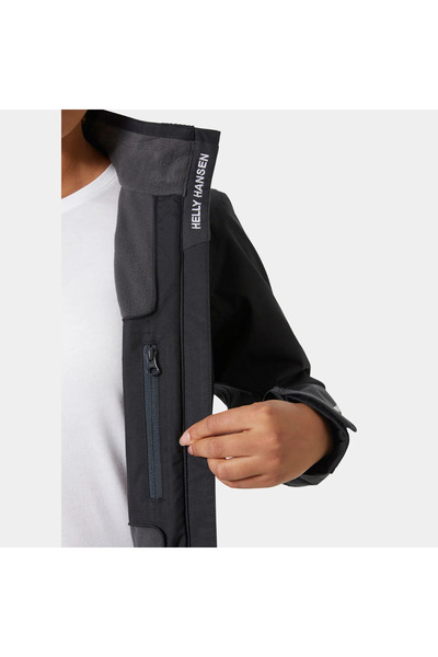 Helly Hansen Palton Crew Midlayer pentru femei, negru, guler ridicat