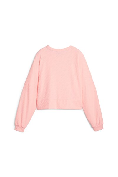 Puma Pink Fit Branded Fleece Women's Sweatshirt - Round Neck