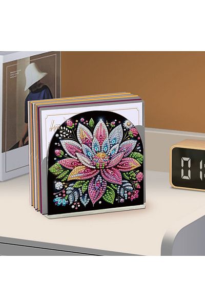 Choice Zjh029 1 Piece/set Diy Floral Pattern Diamond Art Tissue Holder Acrylic Napkin Holder Craft Home Off