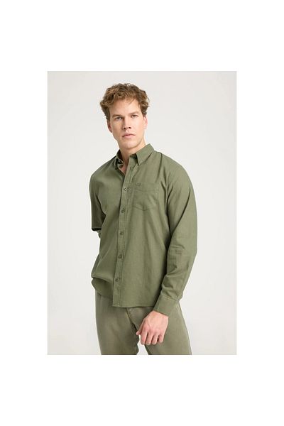 WRANGLER Olive Green Regular Fit Shirt - Regular Fit