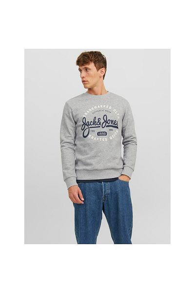 Jack & Jones Jack&Jones Mikk Men's Gray Round Neck Sweatshirt