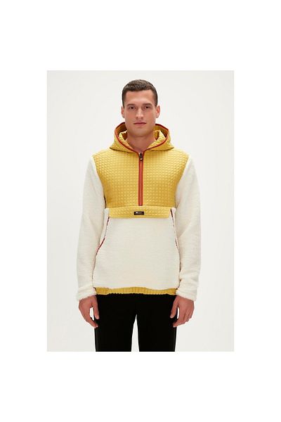 Bad Bear Leonard Half Zip Plush Men's Beige Stand Collar Sweatshirt