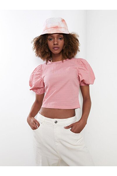 LC Waikiki Γυναικεία μπλούζα με κοντό μανίκι με λαιμόκοψη (S2)