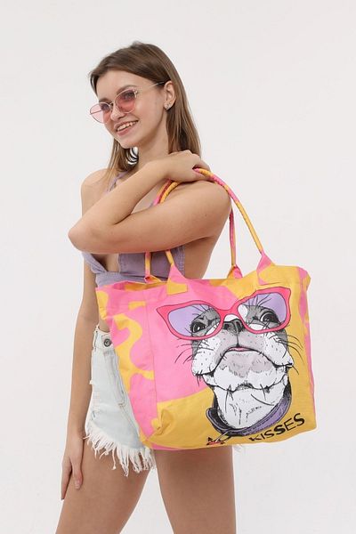 Bolder Daisy Pink Glasses Dog Beach Bag