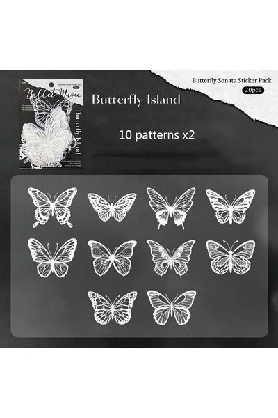 Choice B 20 Sheets Shell Light Butterfly Hollow Lace Retro Hand Account Diy Material Decorative Junk Journ.