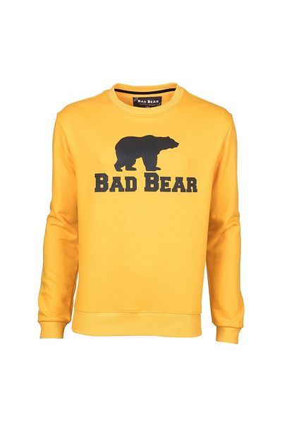 Bad Bear Crewneck Men's Yellow Printed Sweatshirt