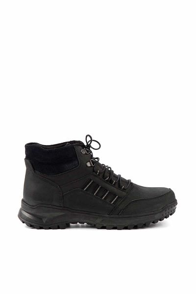 Bambi Black Nubuck Genuine Leather Men's Boots & Bootie E 02795071101