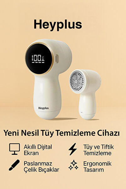 Heyplus Dijital Ekranlı Şarjlı Tüy Temizleme Ve Tiftik Temizleme Makinesi Tiftik Toplayıcı