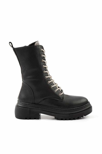 Bambi Black Lame Women's Boots & Bootie K02503901209