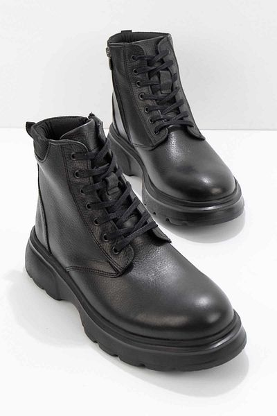 Bambi Black Floater Γνήσιο Δερμάτινο Ανδρικές Μπότες & Μποτάκια E02381061240
