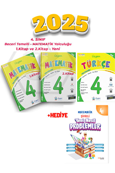 Üçgen Yayınları Üçgen 4. Sınıf Yeni Nesil Matematik + Türkçe Yolculuğu Seti 2...