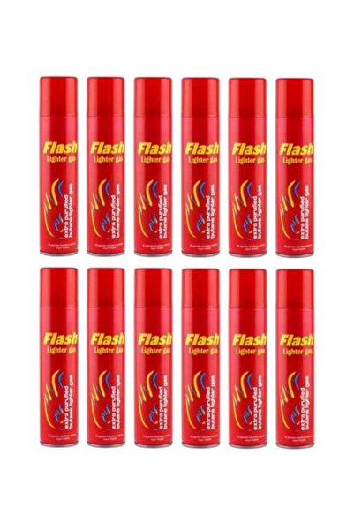 TOPALAKTİCARET Flash Çakmak Gazı 12 Adet Tüm Çakmaklar Için