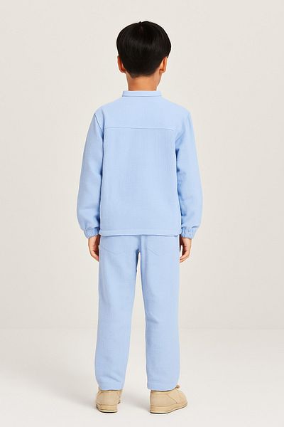 rg kidsstore Σετ νεανικό πουκάμισο και φούτερ από μουσελίνα