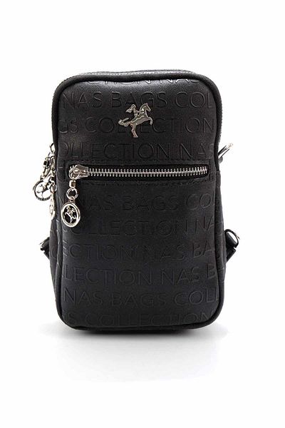 Bambi Μαύρη γυναικεία τσάντα Messenger C06607129709