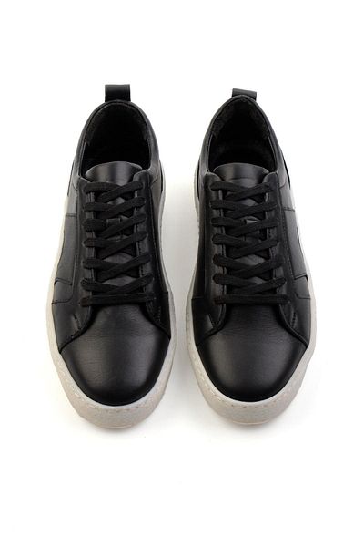 Bambi Black Leather Men's Sneaker E 01442500643