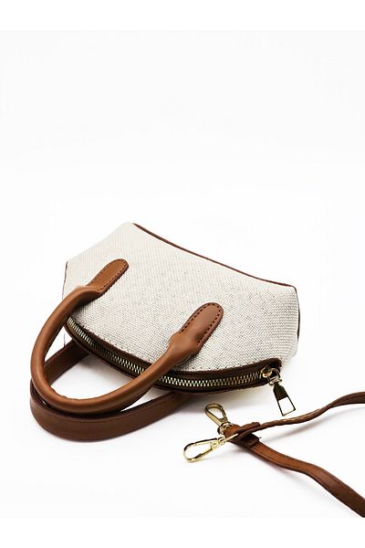 Reddington Women's Linen Cross Strap Mini Hand and Shoulder Bag