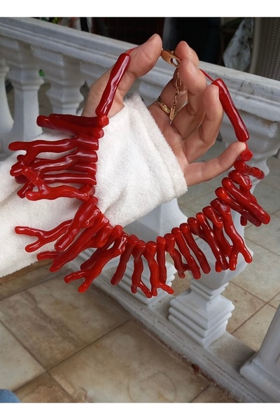 Dionme Zra mercan görünümlü kolye