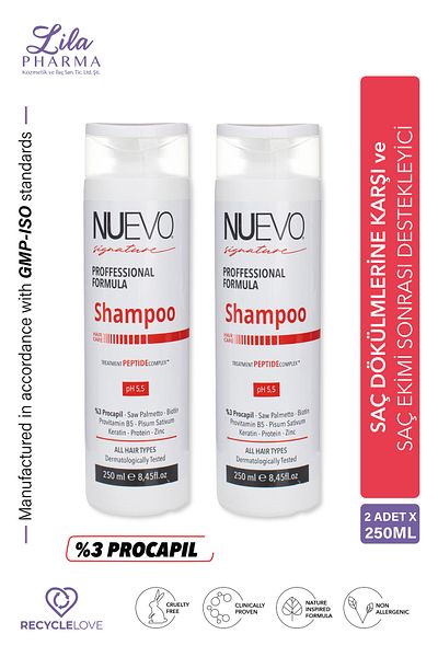 Nuevo Signature 3% Procapil Anti-Hair Loss 2 Pieces Shampoo - After Hair Transplant