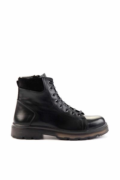 Bambi Black Floater Γνήσιο Δερμάτινο Ανδρικές Μπότες & Μποτάκια E02611210440