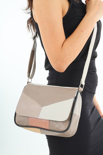 NahitaTyana Geantă de umăr și crossbody colorată din piele naturală