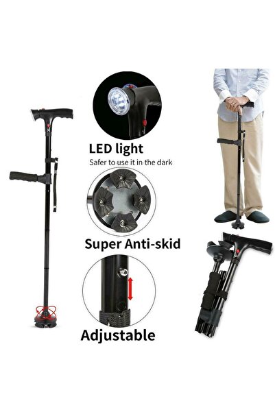 Primo Plus Adjustable Smart Walking Cane With Led Light