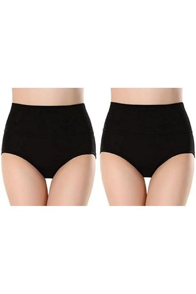 Glamroot Women's Cotton High Waist Full Coverage Tummy Control Panty, SIZE XL