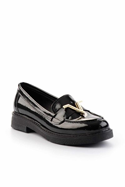 Bambi Siyah Kadın Loafer Ayakkabı K01257067608