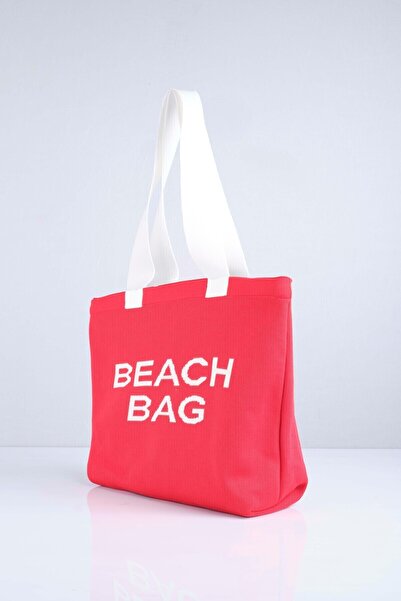 Sebir Moda Beach Bag Written Knitwear Beach Bag