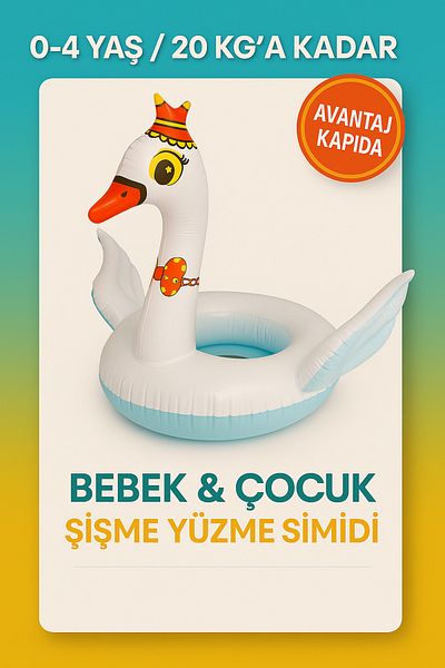 Avantaj Kapıda Children's Inflatable Swimming Ring 3-6 Years Old 25 kg Safe Sea Pool Inflatable with Seat