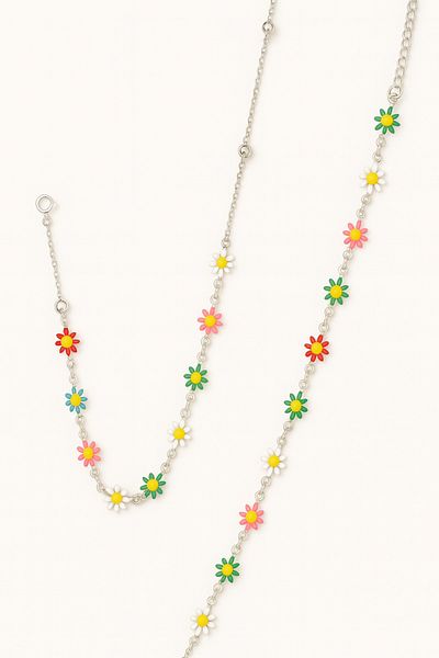 MakeWell Summer Daisy Design Necklace and Bracelet Set