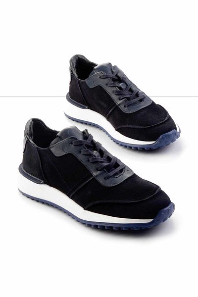 Bambi Pantofi de bărbați din piele albastru bleumarin E01310110402