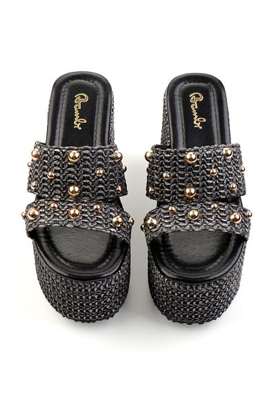 Bambi Black Women's Slippers K04209222528