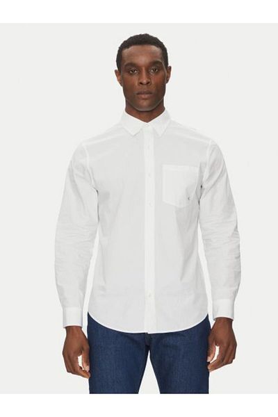 Calvin Klein Jeans ΠΟΥΚΑΜΙΣΟ, ΑΝΔΡΙΚΟ, ΜΕ ΤΣΕΠΗ, ΒΑΣΙΚΟ ΓΙΑΚΑ, ΜΑΚΡΙΜΑΝΙΚΟ, ΜΟΝΟ ΧΡΩΜΑ, ΚΕΝΤΗΜΕΝΟ ΛΟΓΟΤΥΠΟ, ΚΟΥΜΠΙΑ CLO