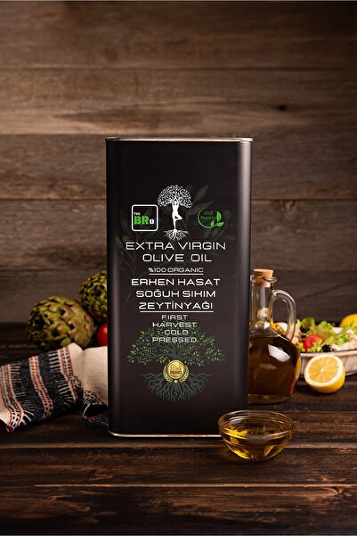 TheBRo 5 Litre / Erken Hasat Soğuk Sıkım Zeytinyağı Zeytin Hediyeli