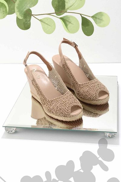 Bambi Nackte Damenschuhe mit Keilabsatz K05874060516