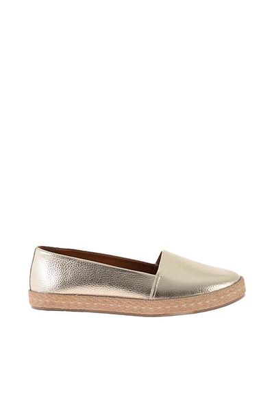 Bambi Espadrile de damă din piele aurie K01802021803