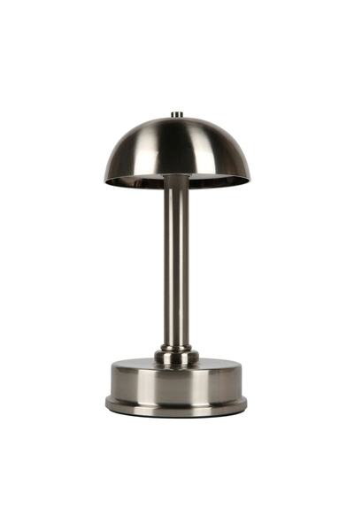 retroline Lüks Şarjlı Masa Lambası Dark Inox Kaplama