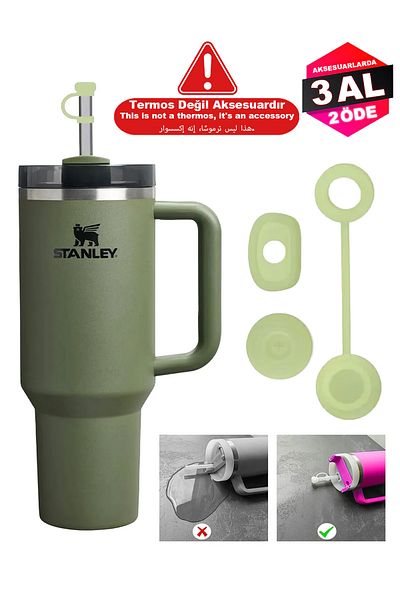 Kelira Quencher and New Generation Straw Thermos Compatible 3 Piece Leak Proof Protective Accessory Silicone Set
