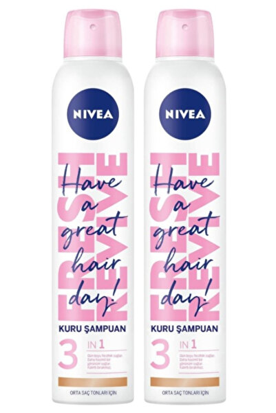 NIVEA Orta Saç Tonları İçin Kuru Sampuan 200 ml x2
