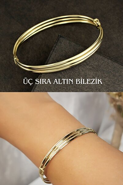 Hepimitu 14 Ayar Altın Kelepçe Bilezik