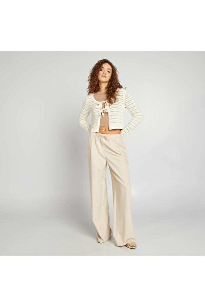 KIABI Short-sleeved cropped T-shirt BEIGE